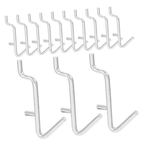 Ciieeo 20pcs Metal Pegboard Hooks for Tools Keys Heavy Duty Hangers for Organizing Easy to Install Lightweight for Home Shop Garage Storage