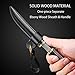 VALKNUT Damascus Knife Gift Men's Mini Katana Japanese Samurai Knives with Wooden Sheath, 4-1/5'' Fixed Blade Damascus Steel Pocket Knife