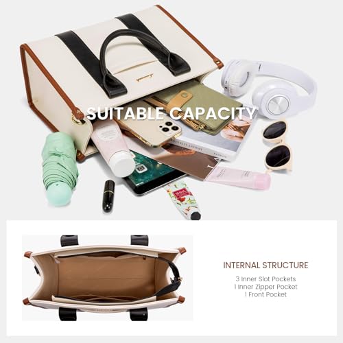 Image of LOVEVOOK Purse for Women Leather Tote Bag Purse and Handbags, Satchel Shoulder Crossbody Top Handle Bags with Zipper