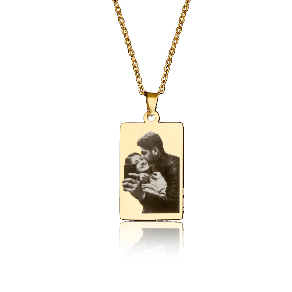 ETCHCRAFTEMPORIUM Etchcraft Emporium Personalised Photo Pendant | 22 Carat Glossy Gold Plating | Adjustable in Size | For Women & Girls (B0D9H4Q53K) Amazon Price History, Amazon Price Tracker