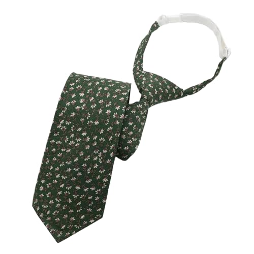 Boys Ties, Kids Floral Tie, Pre-Tied Clip on Neckties, Solid Color Cotton Ties for Kids