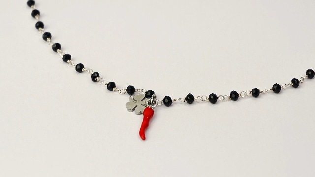 Collana Con Quadrifoglio In Argento 925 – Gioiello Portafortuna Per Donna, Con Borsa Portagioie In Velluto