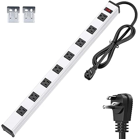 BERIGTTA Angled Flat Plug Metal Power Strip Cover