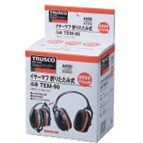 Amazon | TRUSCO(トラスコ) イヤーマフ 折りたたみ式 NRR値24dB TEM-90