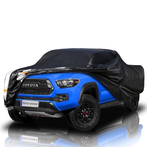 Toyota Tacoma Truck Cover Custom Fit 1995-2026 Access/Double Cab SB (5) with Door Zipper 12 Layers Full Exterior Pickup Truck Cover Waterproof All Weather Wind Dust Sun Protector.