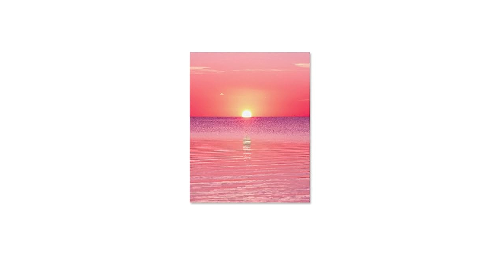 Amazon.co.jp: 絵画 ピンクの海の夕日インテリア 絵画 静かな海