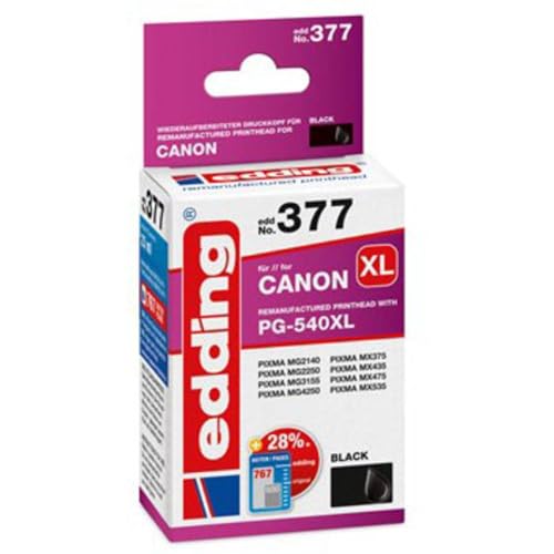 Cartouche edding EDD-377 noire pour imprimer tous vos dossiers de teletravail sans changer de cartouche