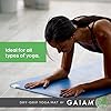 Gaiam Dry-Grip Yoga Mat - 5mm Thick Non-Slip Exercise & Fitness Mat for Standard or Hot Yoga, Pilates and Floor Workouts - Cushioned Support, Non-Slip Coat - 68 x 24 Inches - Marbled #3