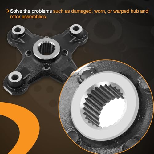 Front/Rear Wheel Hub, Studs and Brake Rotor 2 Set Compatible with Can Am Renegade Outlander 450-1000 2012-2021 Replacement# 705501900, 705501716 - Thumbnail 5