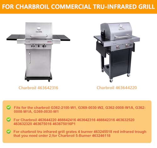 G362-2100-W1 Grill-Emitterplatten für Charbroil Commercial TRU Infrarot 463642316 463644220 463675016 466642316 463675016P1 Grillteil 43 cm Charbroil roil Edelstahl rot Infrarot-Ersatzroste