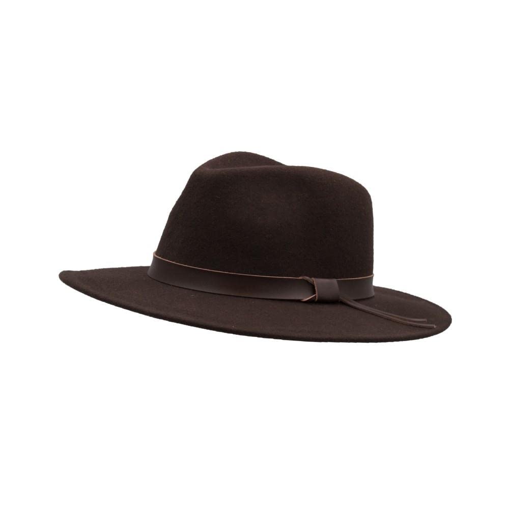 Walker & Hawkes Ranger - Unisex Fedora-Hut aus verformbarem Filz - mit Lederband