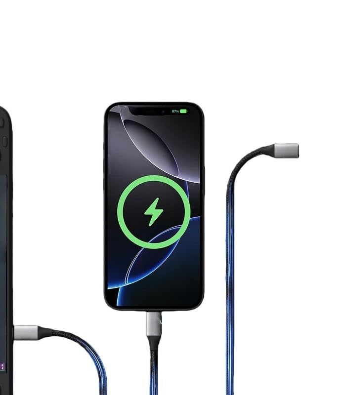 Cavo USB 4 a USB C ultra morbido 240 W 80 Gbps ad alta velocità cavo 8K compatibile con (0,5 m 80G e 8K)