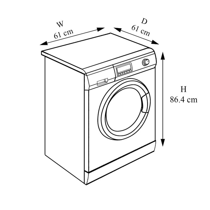 Image of Stylista PVC Washing Machine Cover Compatible for IFB 8 KG Fully-Automatic Front Loading SENATOR NEO SXS 8012, Waterproof and Dustproof, Floral Pattern Light Gray