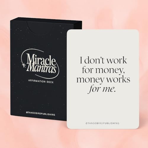 Tangobird Affirmation Cards For Women Miracle Mantras Positive Affirmartions cards 60 Daily affirmations for women for Self-Care, Love and Wealth -Gifts for women.