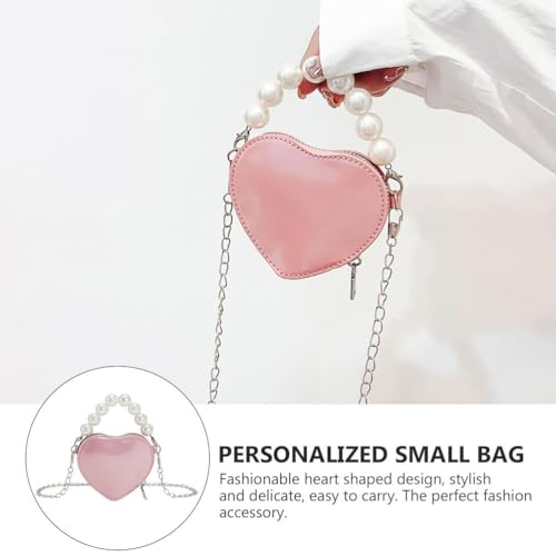 VALICLUD Love Bag Pearl Purses Trendy Crossbody Bag for Women Heart Purse Small2