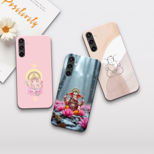 Image of COLORflow Back Cover Compatible with Samsung Galaxy S23 FE 5G | Ganesh Ji, Ganpati Bappa, Lord Ganesha Color Customized Back Cover Compatible with Samsung Galaxy S23 FE 5G