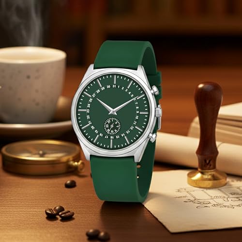 Image of styledose Men's Watch Analog Quartz with Chronograph & Silicone Strap -Casual & Formal Wrist Watch for Men
