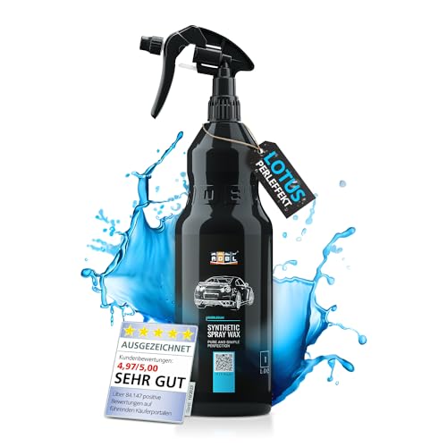ADBL Synthetic Spray Wax (1L) Premium Sprühversiegelung Quick Detailer - Sprühwachs Versiegelung mit Abperl-Effekt - Auto Detailer, Lackversiegelung, Wachs, Lackreiniger, Schnellversiegelung