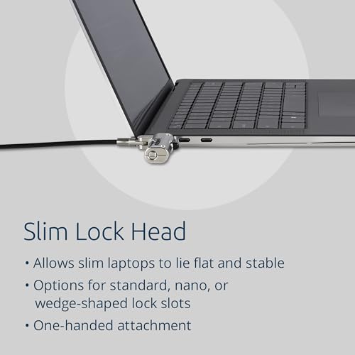 Image of Kensington Combination Laptop Lock for Nano Size Security Slot, Resettable 4-Digit Combination Lock (K60214WW)