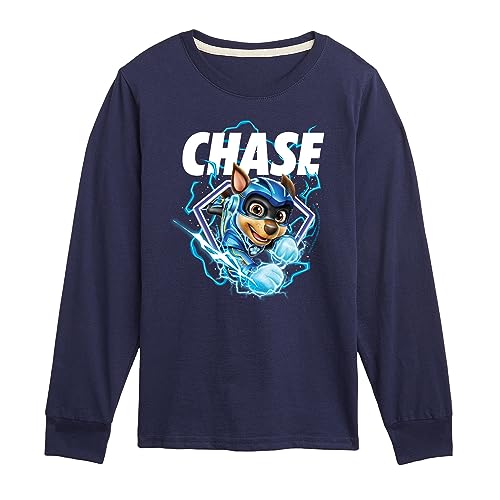 HYBRID APPAREL - Paw Patrol The Movie - Chase Lightning - Toddler & Youth Long Sleeve Graphic T-Shirt