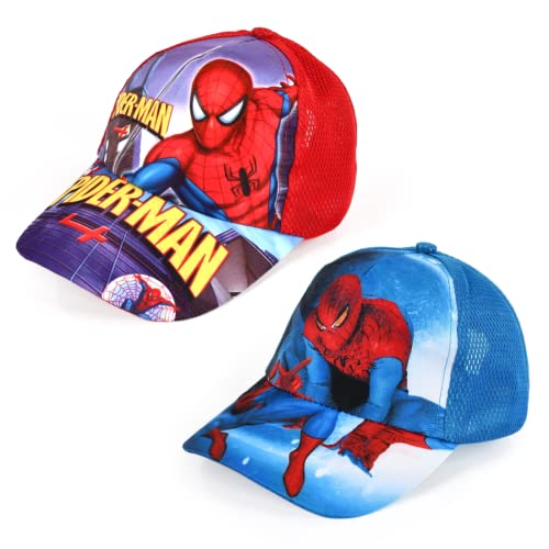 Verano Ajustable Gorra Infantil, 2pcs Gorra de Béisbol para Spider-Man, Gorra de Béisbol Infantil, Sombrero de Béisbol para Unisex, Spider Man Gorra de Béisbol, Visera Gorra Infantil