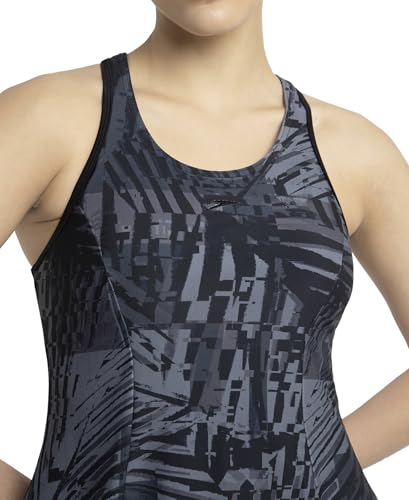 Image of Speedo Women's Swimdress with Boyleg | Swimming Costume Swimsuit | Chlorine Resistance | UPF 40+ Sun Protection | Removable Bra Pads