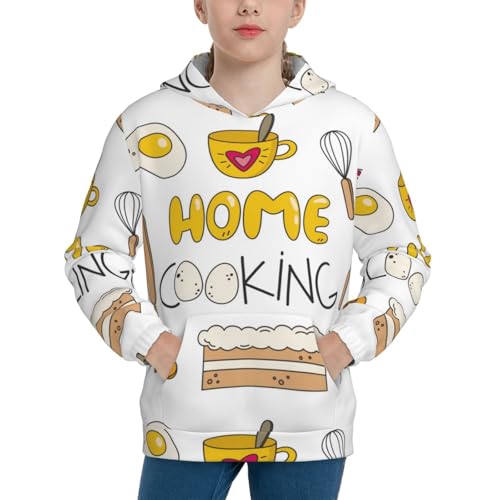 Home Cooking Kid Hoodies Boys Sweatshirts Girls Pullover with Pocket