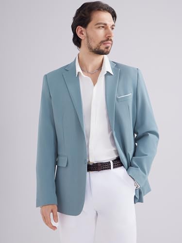MAGE MALE Men's Two Button Blazer Casual Sport Coats Solid Color Suit Jacket2
