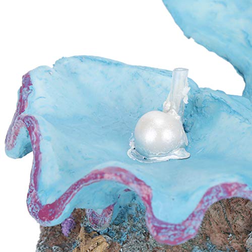 Aquarium Resin Shell Pearl, fácil de limpar não tóxico Borbulhador de conchas de aquário para aquári