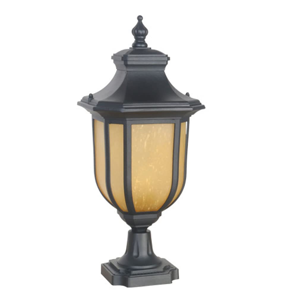 KLerDH Solar Lights, Light Fixture Outdoor Courtyard Exterior LHead Aluminum Housing Plus Glass