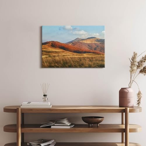 Image sur toile montagne pour s'évader : tableau automne Wallfluent 60x40 - 2