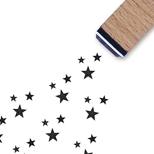 Stars Rubber Stamp, 3/5 Inch Small Mini Twinkle Stamp for Scrapbooking Card Making Planner