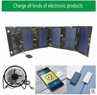 Miniatura 8 de Cargador de panel solar portátil de 25 W, salida de 15 W, 5 V, 1.5 A, 2 USB, cargador de panel solar plegable para computadoras portátiles,