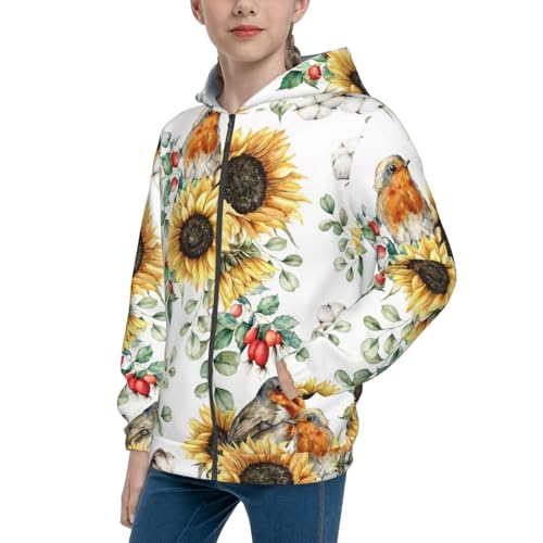 Sushi Kid Hoodies Boys Zip Up Sweatshirts Girls Pullover with Pocket