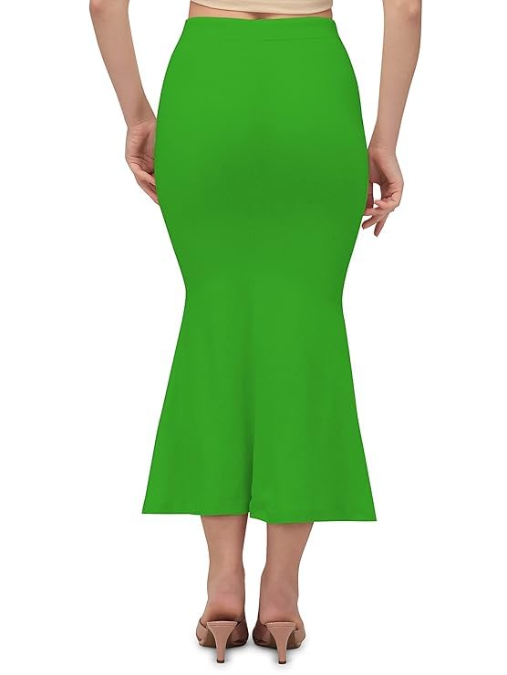 Image of Saree Shapewear Petticoat for Women Cotton Blended Lycra Body Shaper Peticoat, Long Under Skirt Dress for Saree,Stretchable Fishcut Innerwear for Ladies Saree in Party