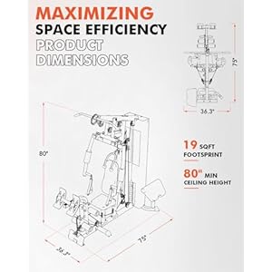 Mikolo Home Gym, Workout Station with 150LBS Weight Stack, Multifunctional Home Gym Equipment with Pulley System for Full Body Strength Training Mikolo Home Gym Workout Station with 150LBS Weight Stack Multifunctional Home Gym Equipment with Pulley System for Full Body Strength Training