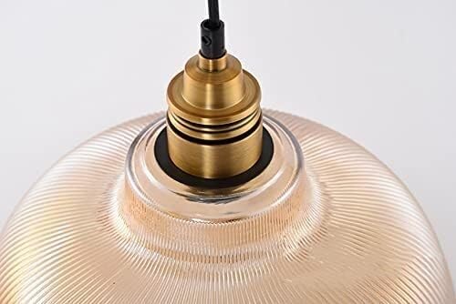 Lampe de lustre de luxe moderne éclairage LED en verre à rayures