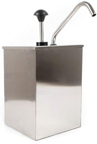4 L /4.23 Quart Condiment Pump Station, 304 Stainless Steel Sauce Dispenser Pump Sauce Pump Condiment Pump Station Condiment Dispenser for Kitchen Restaurant