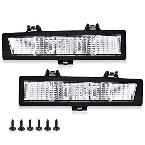G-PLUS Signal Light Parking Lamps Compatible with Chevy Monte Carlo SS 1983-1988 /Fit Chevy Monte Carlo 81-86 (not fit LS 86-88) Clear lens Driver & Passenger Side 919025 919026 261303TA0A 261353TA0A