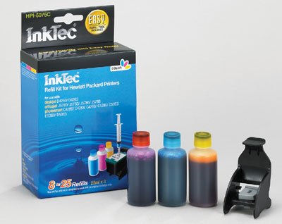 InkTec Refill Kit for HP 75 and 75XL Inkjet Cartridges HPI-5075C