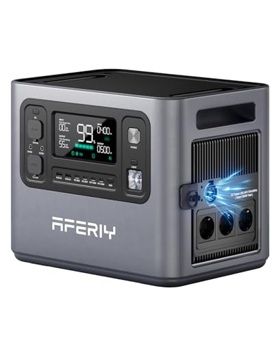 AFERIY P280 Station Electrique Portable 2800W, Batterie Nomade 2048Wh Extensible à 10,24kWh, Recharge Rapide 1,5H, 220V-240V, Generateur Electrique pour Usage Domestique/Camping-car/Panne de Courant