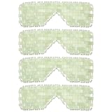 Hercicy 4 Pcs Jade Eye Mask Green Jade Stone Facial Cooling Mask for Alleviate Puffiness Face Massage Relax Eyes Relieve Migraine Meditation Beauty (Green)