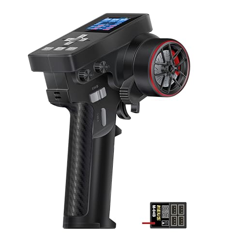 MEUS RACING ME-8B RC Transmitter 6 Channels 2.4GHz and Receiver for 1/8 1/10 1/18 1/24 1/30 RC Crawler Car Boat TRX4 TRX4M SCX10 SCX24 SCX30 Upgrades...