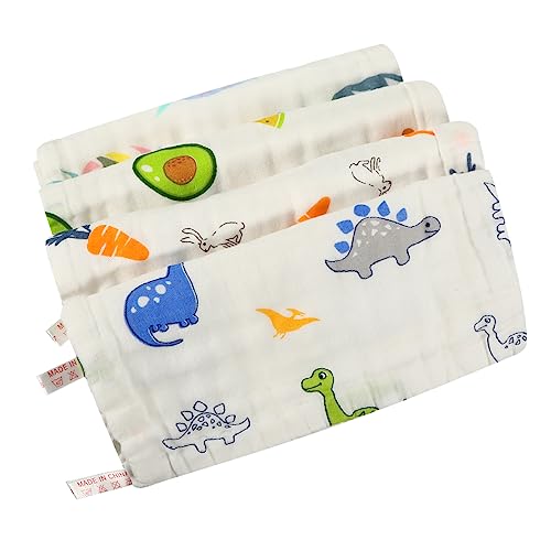 BESTYASH 4piezas Toallita Facial Algodón Suave Unidades Lavabo Infantil Toalla De Algodón Para Recién Nacido Toalla De Tocador