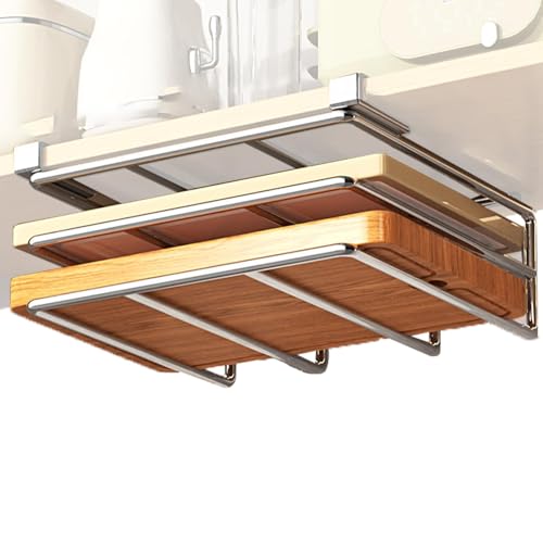 Soporte para Tabla de Cortar de Acero Inoxidable - Estante Debajo del Gabinete