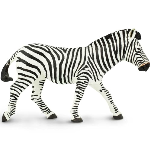 Safari Ltd. Zebra Figurine - Detailed 5.85' Plastic Model Figure - Fun Educational Toy for Boys, Girls & Kids Ages 1+