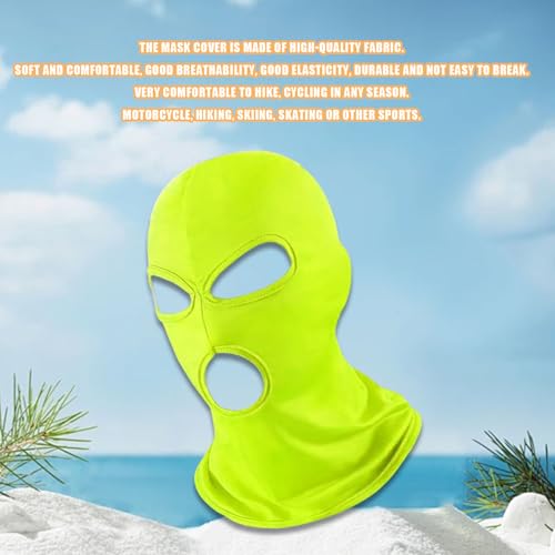 3 Hole Black Balaclava Ski Mask, Thin Full Face Mask for Men Women Motorcycle Bike Hunting Cycling Cap Ski