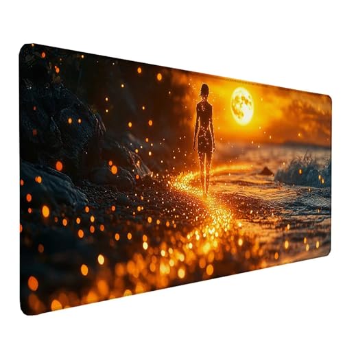 Tapis de souris XXL antidérapant et imperméable pour grand bureau