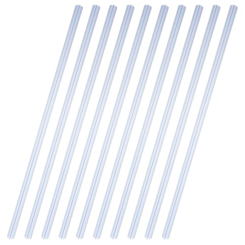 BESTonZON 10個 透明プラスチック製スライドバインダー 軽量で頑丈なバインディングバー 書類整理用 ルーズリーフ対応 簡単開閉でページ追加