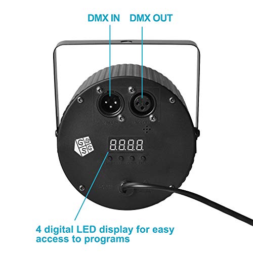 GBGS 86 RGB LEDs Par Lighting Bright Mini Stage Par Light with DMX512 Control Sound Activation for Party Celebration KTV Bar Theatres Clubs and Discotheques